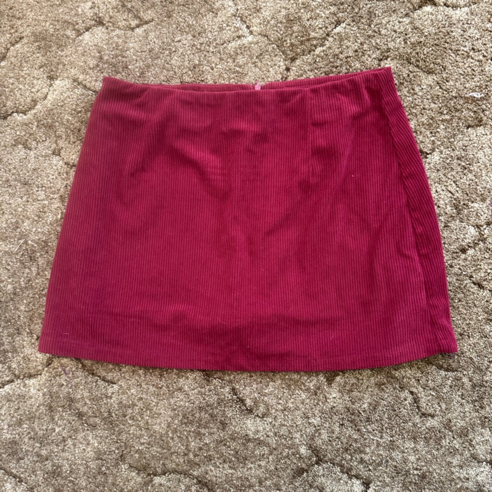 Halara High Waisted 2 in 1 A Line Mini Corduroy Skirt